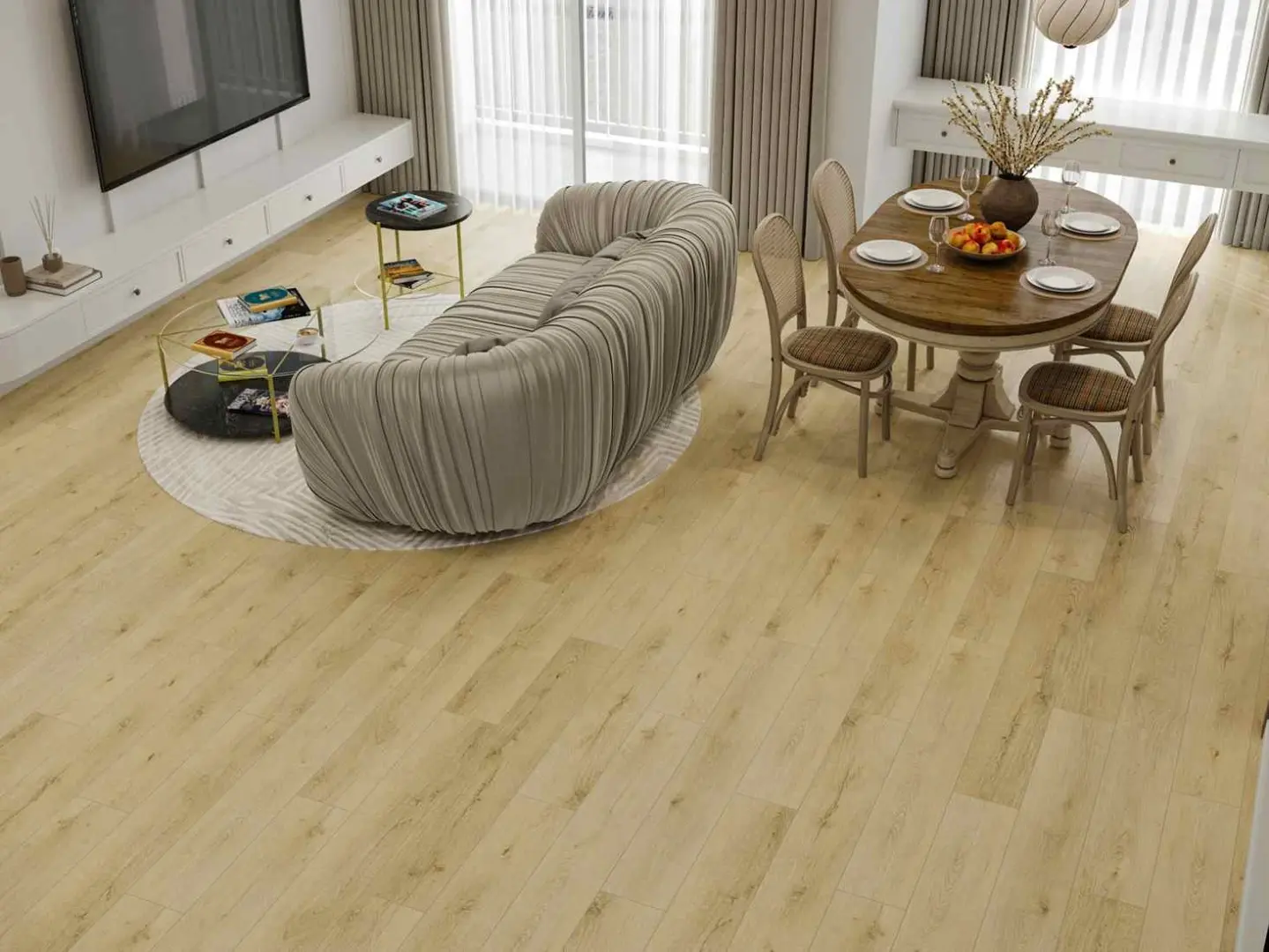 Кварцвиниловый SPC ламинат Alpine Floor Eclipse Super Matt Фореста ECO 21-36 1220×183×4 фото в интерьере